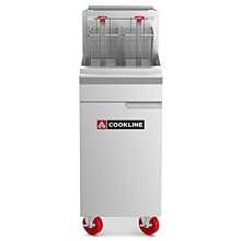 Cookline CF40-LP Commercial 40 lb Liquid Propane Gas Deep Fryer - 90,000 BTU