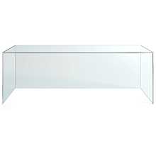 Custom Glass CGB72 72" Modern Clear Glass Display Sneeze Guard with no Frame, All Glass