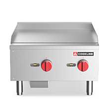 Cookline CGG-24M 24" Commercial Countertop Gas Griddle with Manual Controls - 60,000 BTU