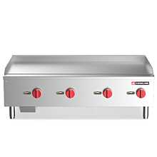 Cookline CGG-48M 48" Commerical Countertop Gas Griddle with Manual Controls - 120,000 BTU
