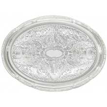 Winco CMT-1318 Oval Chrome-Plated Serving Tray