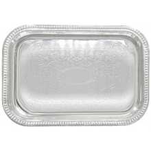 Winco CMT-1812 Rectangular Chrome-Plated Serving Tray