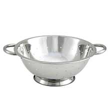 Winco COD-5 5 Qt. Stainless Steel Colander with Base and Handles