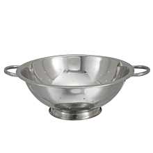 Winco COD-8 8 Qt. Stainless Steel Colander with Base and Handles