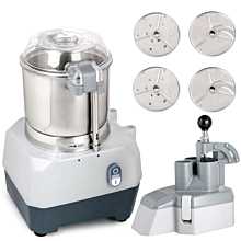Prepline PCFP-5B Combination Food Processor with 5 Qt Stainless Steel Bowl, Continuous Feed and 4 Discs - 1HP