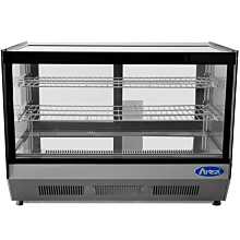 Atosa CRDS-56 35" Refrigerated Countertop Square Glass Display Case - 5.6 Cu. Ft.