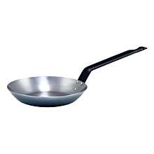 Winco CSFP-12 11-1/8" Polished Carbon Steel French Style Fry Pan