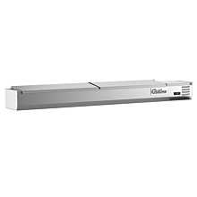 Coldline CTP80SS 80" Refrigerated Countertop Salad Bar, Stainless Steel Topping Rail, 9 Pans