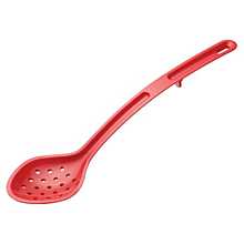Winco CVPS-13R Red 13" Polycarbonate 1-1/2 oz. Perforated Serving Spoon