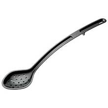 Winco CVPS-15K Black 15" Polycarbonate 1-1/2 oz. Perforated Serving Spoon