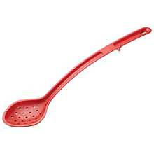 Winco CVPS-15R Red 15" Polycarbonate 1-1/2 oz. Perforated Serving Spoon