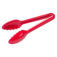 Winco CVST-6R 6" Red Polycarbonate Serving Tongs