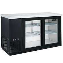 Dukers DBB48-S2 48" Two Sliding Glass Door Bar and Beverage Cooler - 11.2 Cu. Ft.