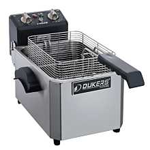 Dukers DCF7E 12" Electric Single Fry Pot Countertop Fryer with Thermostatic Control 7 lb.
