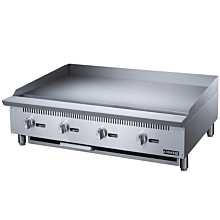 Dukers DCGM48 48" Gas Countertop Four Burner Heavy Duty Griddle with 3/4" Griddle Plate - 120,000 BTU