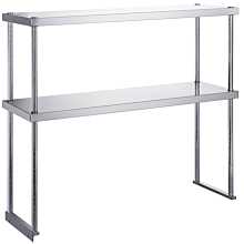 Dukers DCOS-1874 18"D x 74"L Stainless Steel Double Overshelf