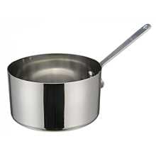 Winco DCWA-105S Stainless Steel 4-3/8" Diameter Mini Sauce Pan Serving Dish with Handle