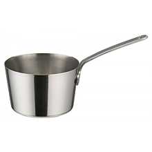 Winco DCWB-101S Stainless Steel 2-3/4" Diameter Mini Tapered Sauce Pan Serving Dish with Handle