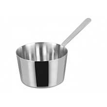 Winco DCWB-102S Stainless Steel 3-3/8" Diameter Mini Tapered Sauce Pan Serving Dish with Handle