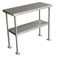 Prepline PDOS-1460 14"D x 60"L Stainless Steel Double Tier Overshelf for SMP60