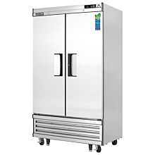 Everest EBNR2 39" Two Section Solid Swing Door Bottom Mounted Upright Reach-In Refrigerator, 33 Cu. Ft.