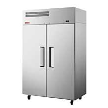 Turbo Air EF47-2-N E-Line 52" Two Solid Door Top Mounted Reach-In Freezer, 42 cu. ft.