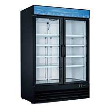 Universal EGDMF-50B 48" Black Two Glass Swing Door Reach-In Freezer