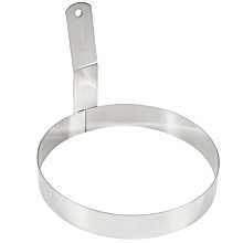 Winco EGR-6 6" Stainless Steel Egg Ring with Handle