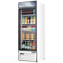 Everest EMGR20 25" White One Section Glass Swing Door Bottom Mounted Merchandisers Refrigerator, 20 Cu. Ft.