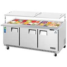 Everest EOTP3 71" Open Top Prep Table Refrigerator