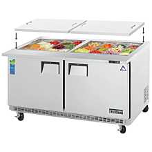 Everest EOTPW2 59" Open Top Prep Table Refrigerator