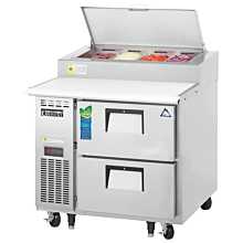 Everest EPPR1-D2 35" Two Drawer Pizza Prep Table Refrigerator