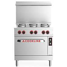 Cookline ER36-240 36" Electric Range with 6 Burners, 240V