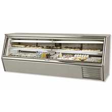 Leader ERCD118ES 118" Refrigerated Slanted Glass Counter Deli Case with 1 Shelf