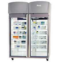 Migali Scientific EVOx-2PT 55" Two Glass Door Pass Thru Pharmacy Medical Refrigerator - 48.1 Cu. Ft.