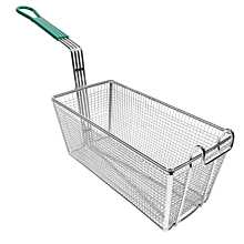 Winco FB-30 Heavy Duty Fry Basket with Green Handle