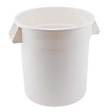 Winco FCW-10 Heavy Duty White Polyethylene 10 Gallon Container