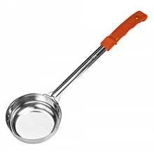 Winco FPSN-8 Orange 8 oz. One-Piece Solid Portion Spoon / Spoodle