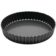 Winco FQP-8 8" Tart Quiche Pan Non-Stick Carbon Steel with Removable Bottom