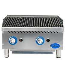 Globe GCB24G-SR 24" Gas Charbroiler with Stainless Steel Radiants - 80,000 BTU