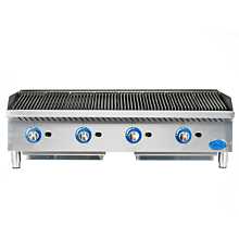 Globe GCB48G-SR 48" Gas Charbroiler with Stainless Steel Radiants - 160,000 BTU