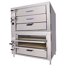 Bakers Pride GP62-LP  42" Countertop 4 Deck Liquid Propane Gas Pizza/Bake Oven - 90,000 BTU - HearthBake Series