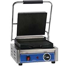 Globe GPG10 Bistro Series Sandwich Grill with Grooved Plates - 120V