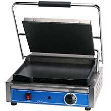 Globe GSG1410 Smooth Iron Top and Bottom Panini Sandwich Grill - 120V