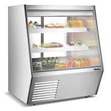Coldline HDL-48 48" Refrigerated Slanted Glass Meat Deli Case with Rear Storage