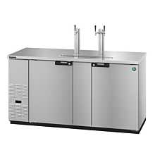 Hoshizaki DD69-S 69" Stainless Steel Direct Draw Draft Beer Cooler for 3 - 1/2 Kegs with 2 Swining Solid Doors - 22 Cu. Ft.