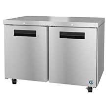 Hoshizaki UF48A-01 48" Steelheart Series Two-Section Undercounter Freezer with 2 Solid Hinged Doors - 14 Cu. Ft.