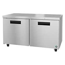 Hoshizaki UF60A-01 60" Steelheart Series Two-Section Undercounter Freezer with 2 Solid Doors - 18 Cu. Ft.