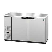 Hoshizaki BB59-S 59" Stainless Steel Back Bar Cooler with 2 Locking Swinging Solid Doors - 18 Cu. Ft.