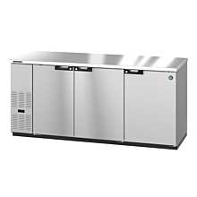 Hoshizaki BB80-S 80" Stainless Steel Back Bar Cooler with 3 Locking Swinging Solid Doors - 29 Cu. Ft.